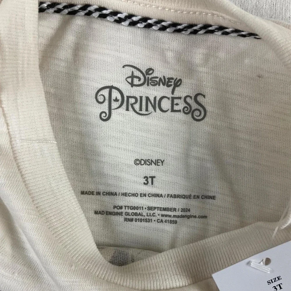 Disney Princess Snow White Ivory Sequin Graphic Tee Shirt Kids 3T DSDI2BKCSC